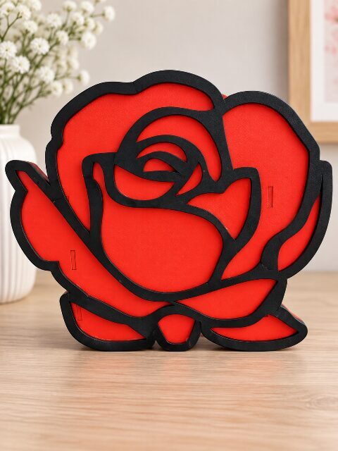 Personalized Rose Shaped Wooden Gift Box – Custom Engraved Keepsake Box