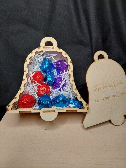 Bell-Shaped Birch Plywood Keepsake Box