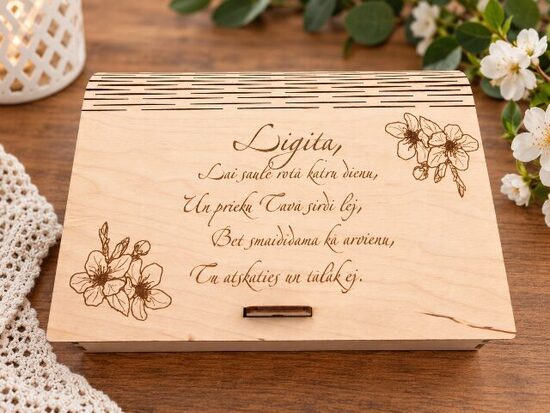 Personalized Wooden Book Box with Custom Engraving