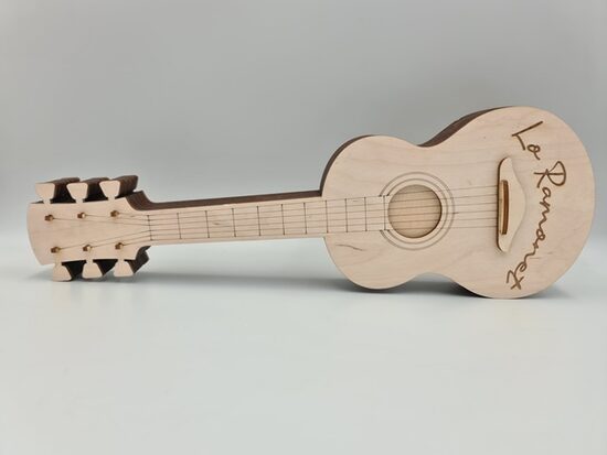 Personalized Wooden Guitar-Shaped Piggy Bank