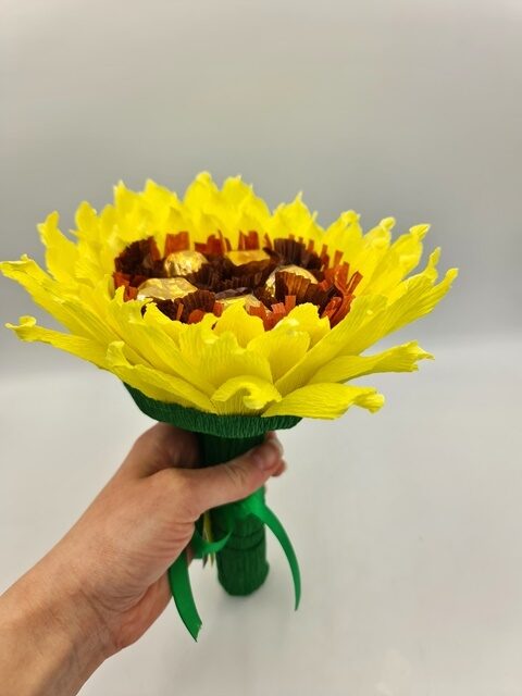 Sunflower Candy Bouquet – Handmade Chocolate Gift 