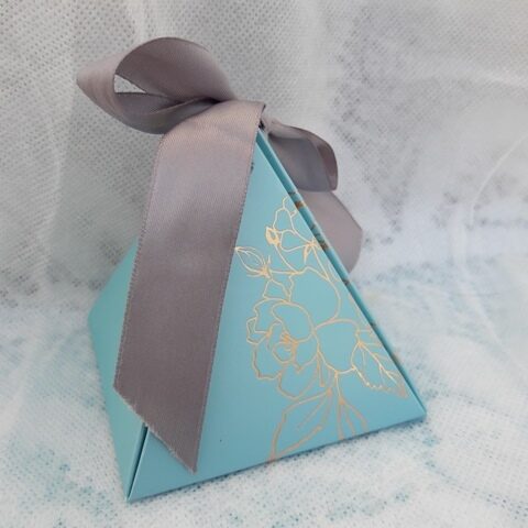 Pyramid Gift Box with 5 Handmade Chocolates