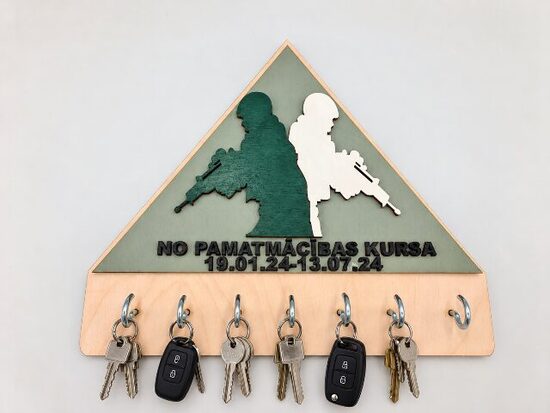 Personalized Military Wooden Key Holder
