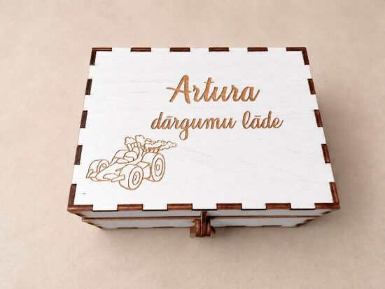 Personalized Wooden Keepsake Box with Custom Engraving