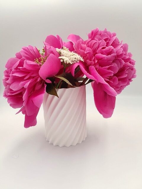 3D Printed Flower Vase, Modern Spiral Vase, Decorative Home Decor, Minimalist Desk Vase, Small Flower Vase