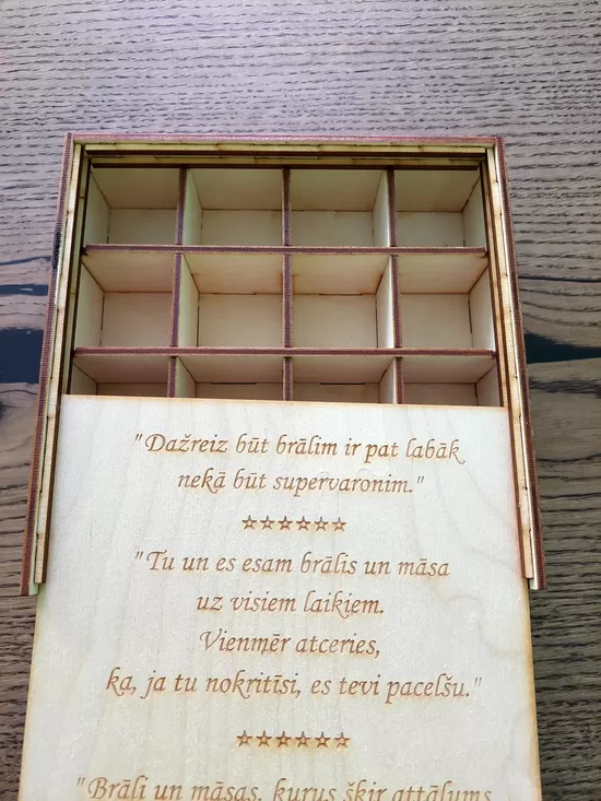 Personalized Wooden Keepsake Box– Custom Name/Date – Brother Sister Gift, Memory Box