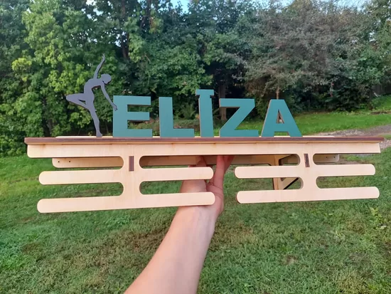 Personalized Dancer Medal Holder with Shelf