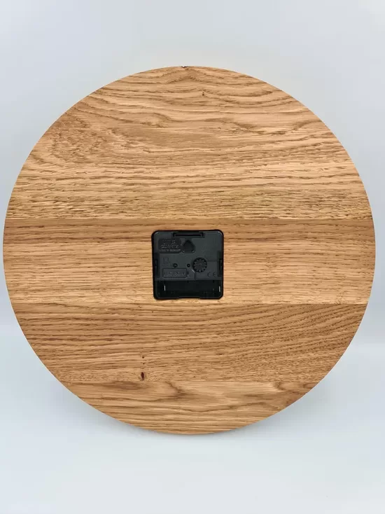 Engraved Oak Wall Clock, 3D Photo & Text, Personalized Keepsake