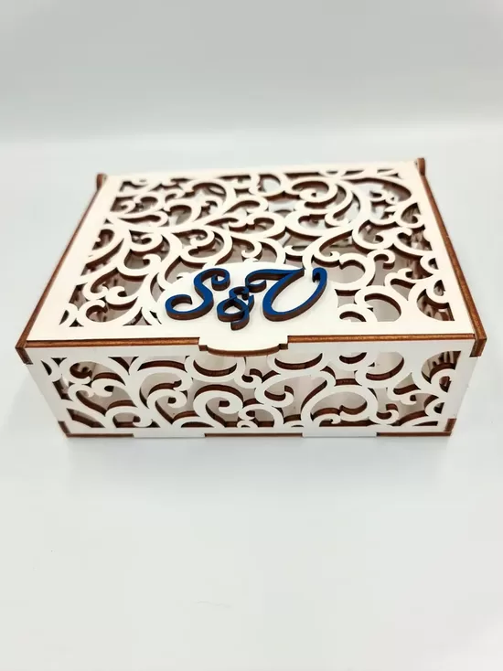 Personalized Filigree Keepsake Box: Laser-Cut Wooden Lace, Monogrammed Gift