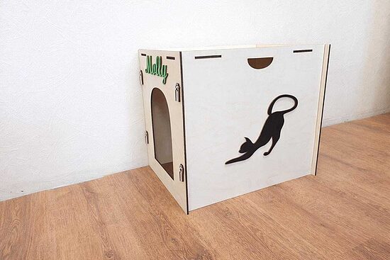 Modern Cat Litter Box Furniture & Hidden Enclosures