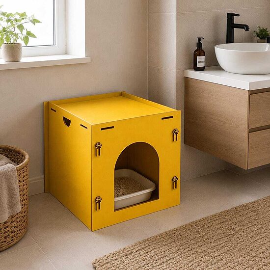 Cat toilet cabinet, wooden litter box enclosure, Modern pet furniture