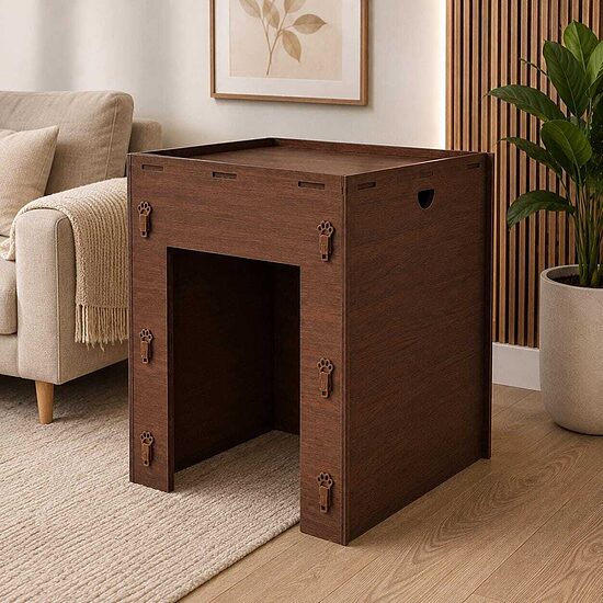Cover for Litter Robot 4, 5 & EVO, Wooden Litter Box Enclosure