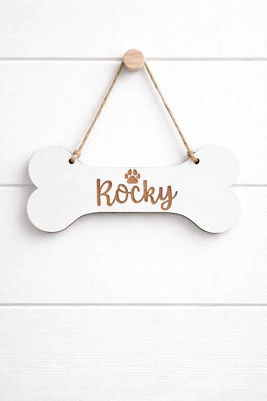 Personalized Wooden Dog Name