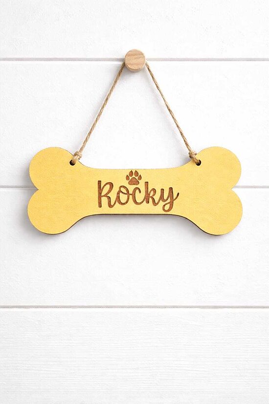 Dog Bone Name Sign, Personalized