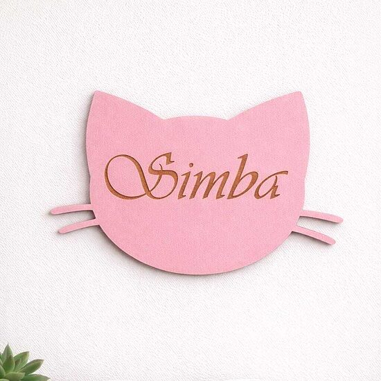 Cat Wall Decor with Name, Personalized Custom Sign