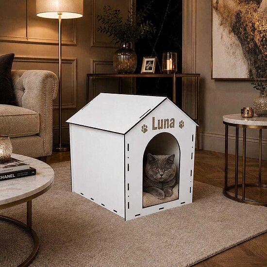 Modern Wooden Cat House, Stylish Pet furniture