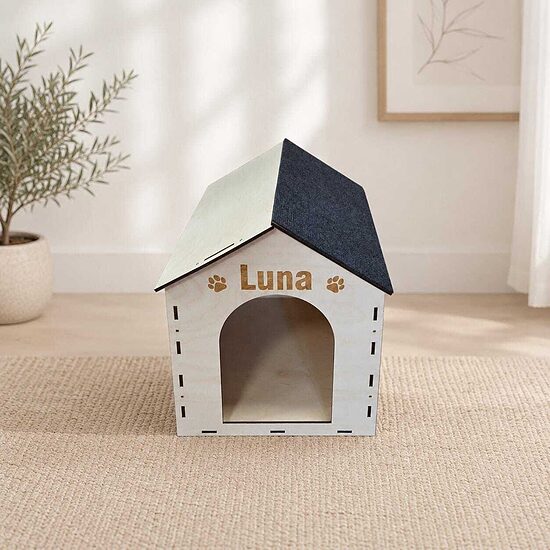Custom Cat Bed House, Wooden Pet Shelter