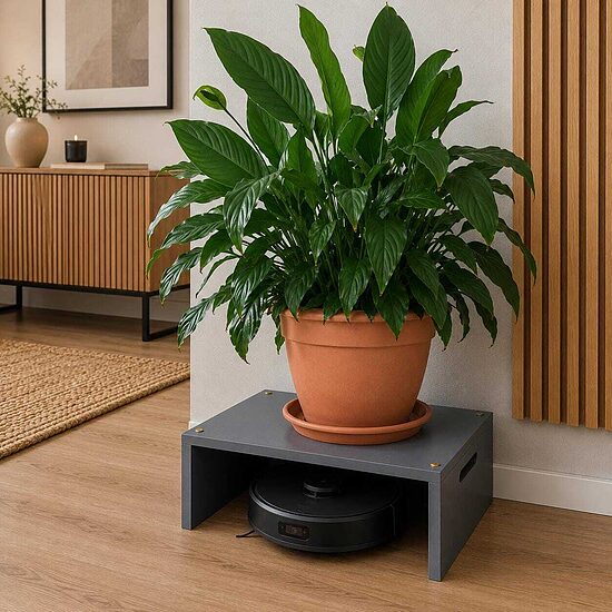 Vacuum Robot Garage, Wooden Plant Stand, Space Saving Furniture, Dock Cover, Step Stool