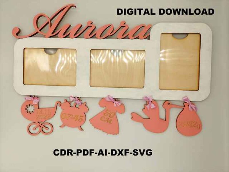 Baby Picture Frame / Digital Download/Christening Gifts