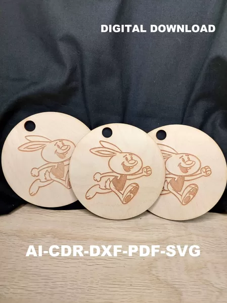 Easter basket tag, bunny face svg, digital file for laser machine